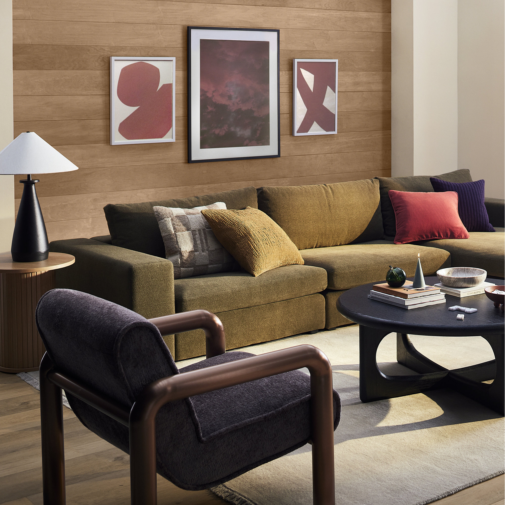 Raven Checkered Wool Throw Pillow, Ivory, 22" x 22", Pillow Cover Only - No Insert