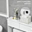 Au-dessus de la toilette, armoire de rangement autoportante avec tablettes réglables, support de toilette, économiseur d'espace, blanc-990828897
