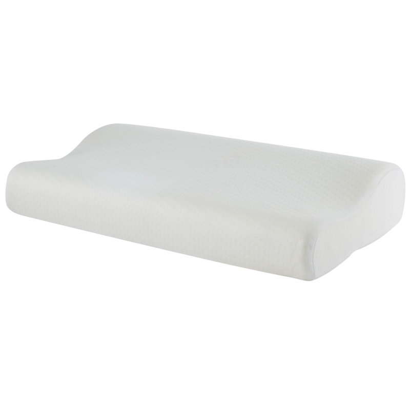 Home Détails Oreiller en mousse à mémoire de forme 12 x 20 | Soutien cervical du cou | Coussin orthopédique | Conception ergonomique pour soulager la douleur
