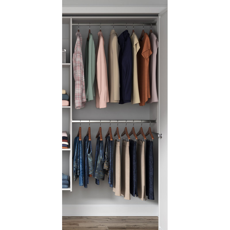 Jax 48" W - 96" W Closet System Kit, White
