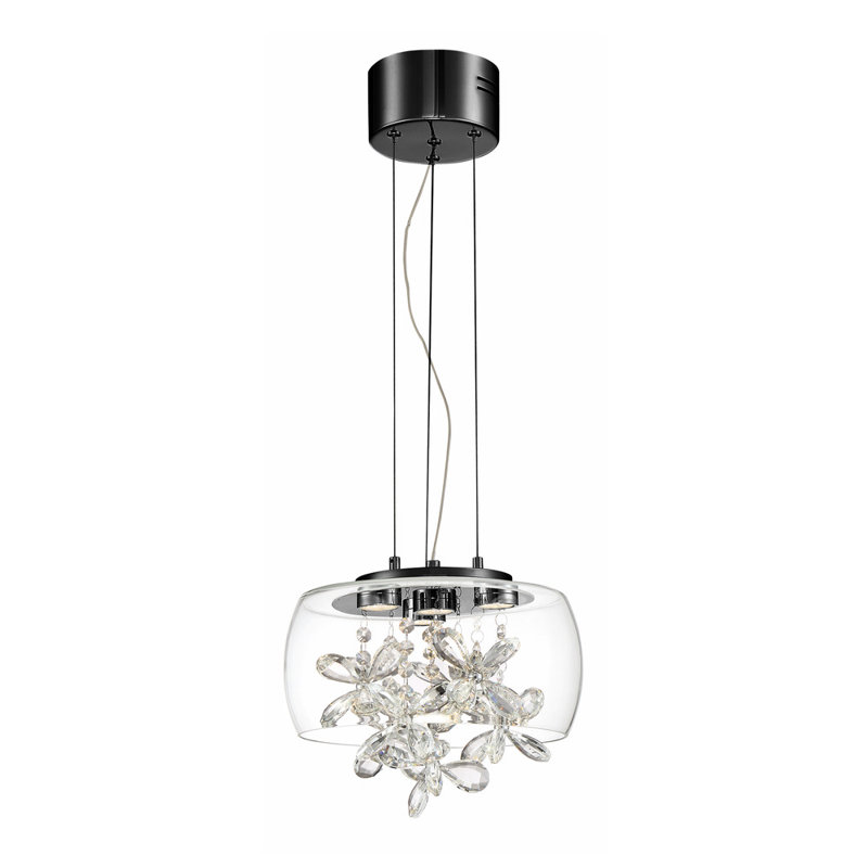 Luminaire suspendu en dôme à 4 lumières Destiny, Noir mat
