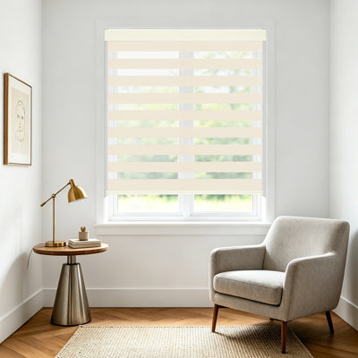  Store zébré sans fil pour fenêtres, beige, l 46 po x H 48 po