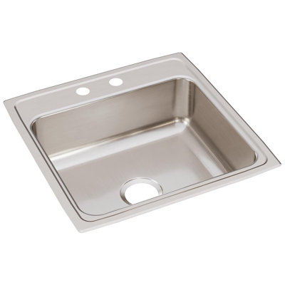 Lustertone 22" L x 22" W Drop-In Kitchen Sink