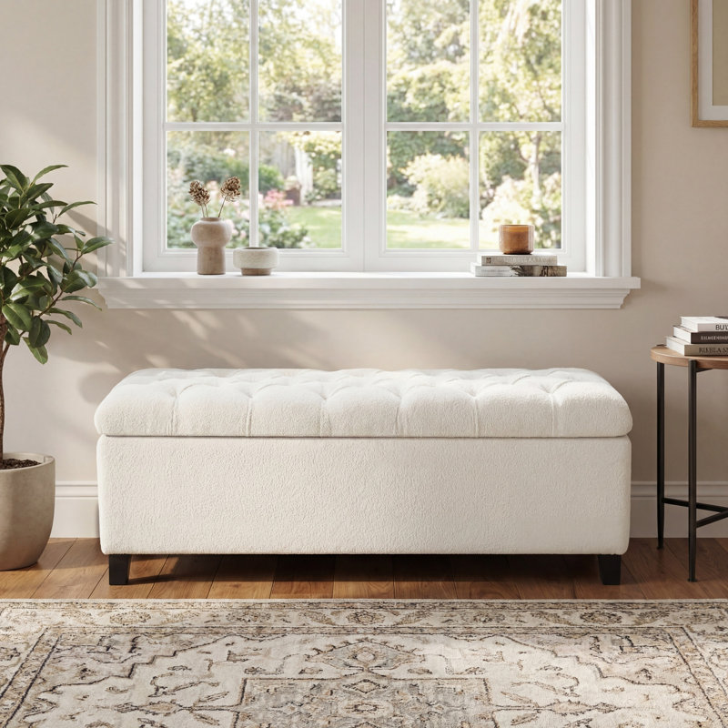 Banc repose-pieds avec rangement, Marron foncé