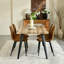 Ensemble de salle à manger moderne 5 pièces Shivani avec table rectangulaire en grain de bois et 4 chaises-103829952-103829953