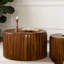 Ensemble de 2 tables basses rondes cannelées