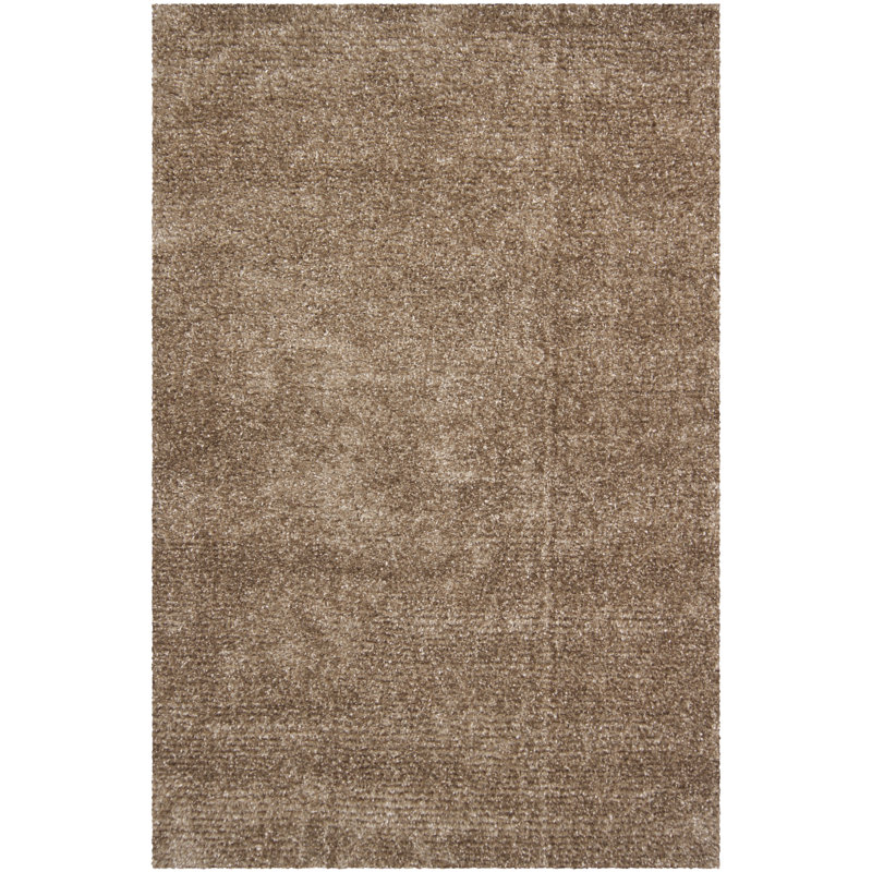Lark Manor Authentic Hand-Woven Handmade High Pile Modern Glam Mixed Texture Wool & Polyester Area Rug, Rectangle 9' x 13'