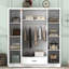 Armoire 4 portes blanche avec 1 tiroir