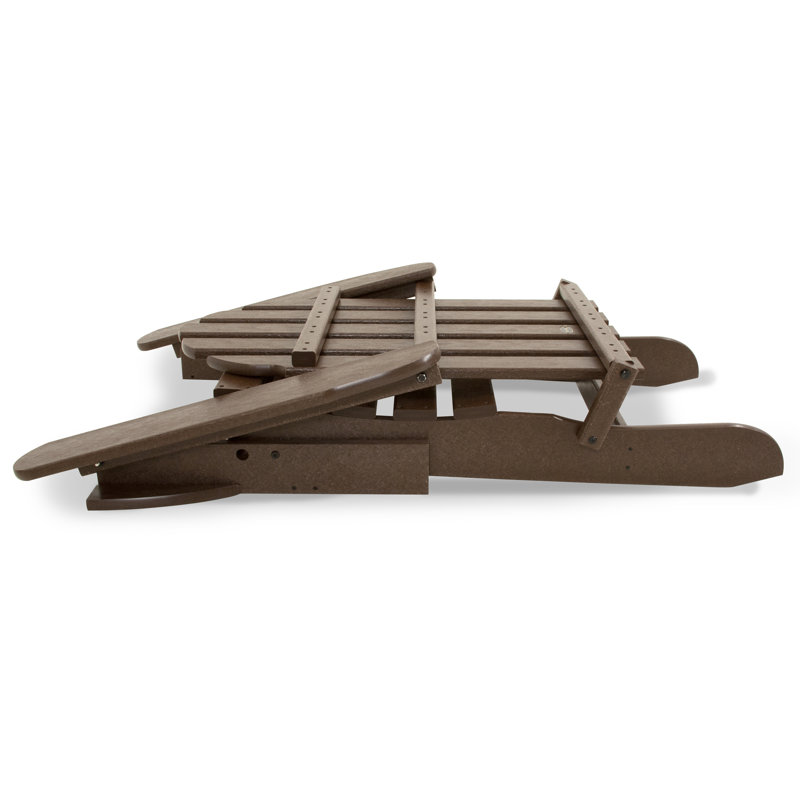 POLYWOOD Adirondack Seating Set 5 Piece Seating Group, Mahogany