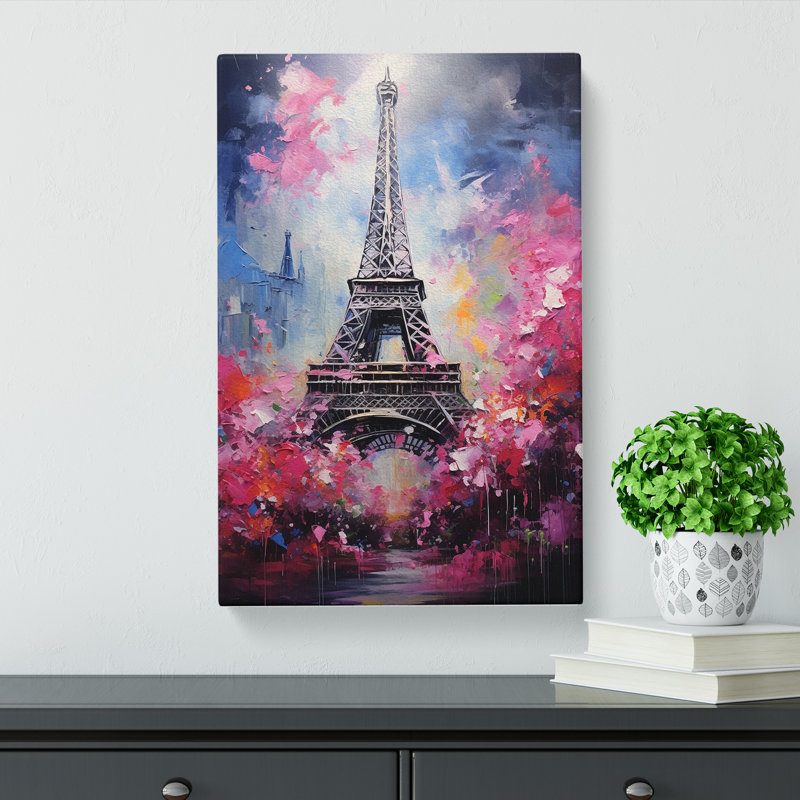 Eiffel Tower Contemporary - Wrapped Canvas, 50cm H x 35cm W x 3cm D