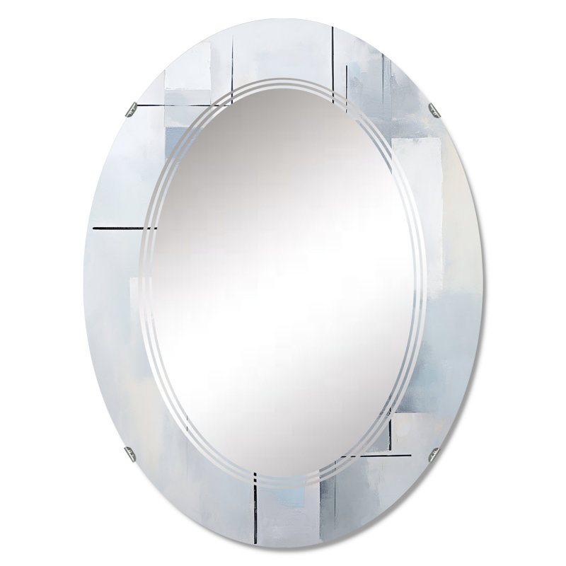 Farnon - Miroir mural moderne ovale, 36 po x 24 po