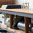 Log style simple solid wood TV cabinet