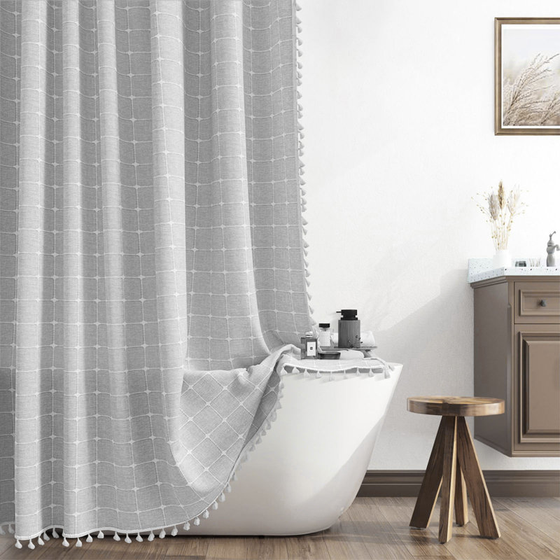 Ensemble de rideaux de douche Boho, Grey