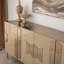 Console élégante, bronze et or, 70,9 po x 31,5 po x 15,7 po | 100% panneau de fibres à densité moyenne, épaisseur: 0,7 pouce | Design moderne et glamour, parfait pour le vestibule ou le salon, décorations géométriques élégantes, finition de haute qualité-106861143