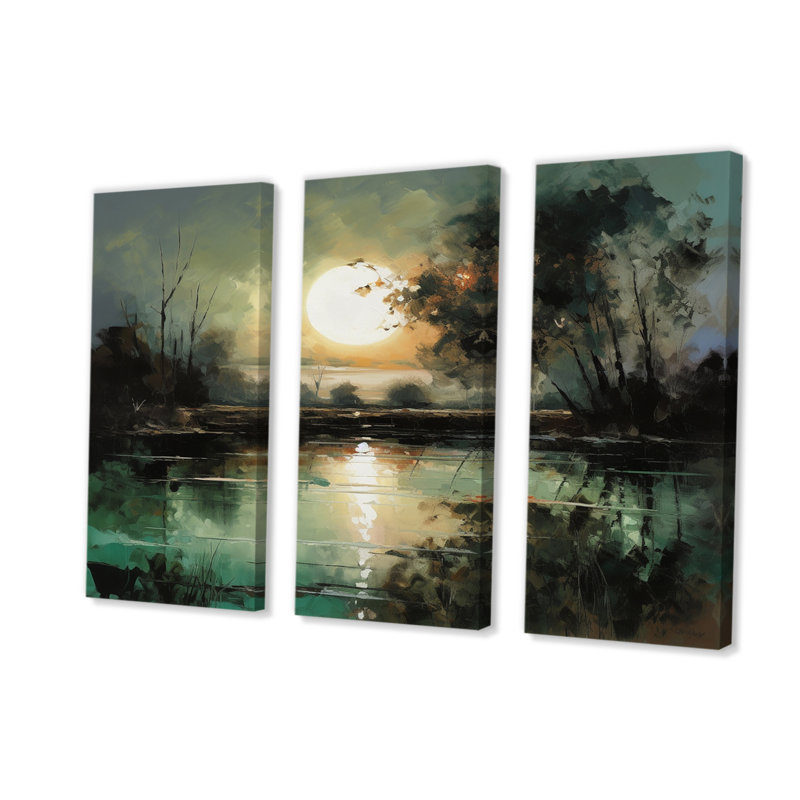Lockesburg - ensemble de reproduction d'art sur toile Lakehouse, H 40 po x l 60 po x P 1 po