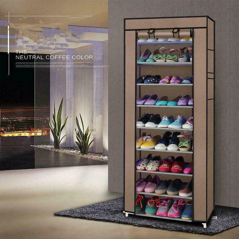 30 Pair Stackable Shoe Rack, Brown