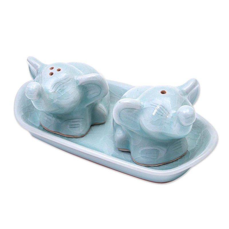 Clie Cheeky Elephants Salt and Pepper Shaker Set