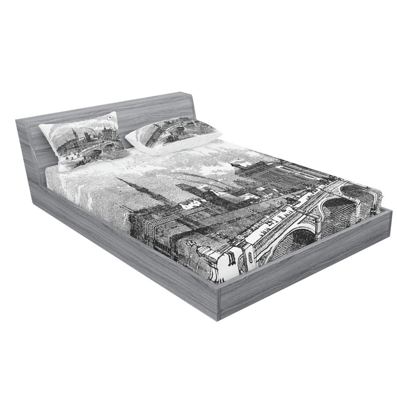 Microfiber Sheet Set, Queen Sheet Set with Fitted Sheet