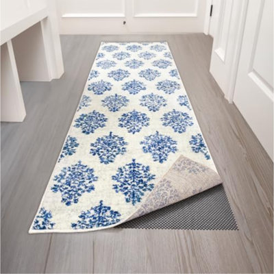 Tapis de couloir antidérapant pour planchers de bois franc, tapis antidérapants gris foncé de 2,5 pi x 9 pi pour tapis, tapis antidérapants épais pour sols carrelés, tapis antidérapant sous tapis, gardez vos tapis en sécurité et en place