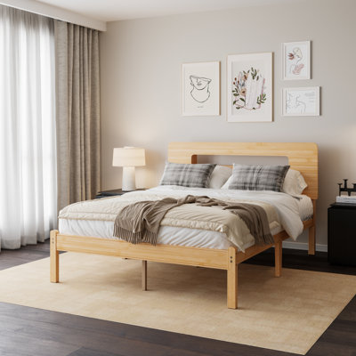 Gerrita Natural Solid Wood Bedframe - Full Size