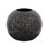 Chiseled Texture Black Iron Globe Vase, Large