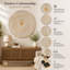 Décoration murale ronde sculptée à la main, style roue, 91 cm (36 po)