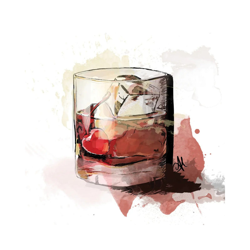 Bowd's Drink by Alison Petrie - Wrapped Canvas Print, 30.48cm H x 30.48cm W