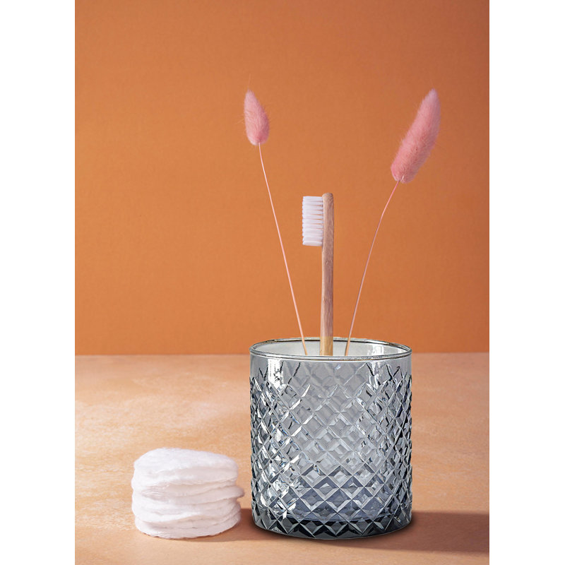 Vase en verre à coupe en diamant de 5 po Wrought Studio ™