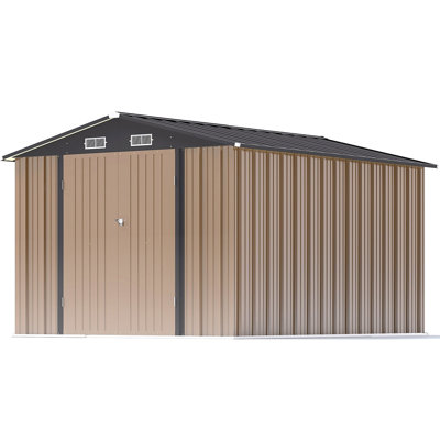 8 Ft. W X 10 Ft. D Metal Storage Shed With Frame