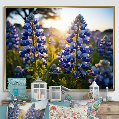 «Blue Bonnets Field Photo IV», reproduction d'art sur toile