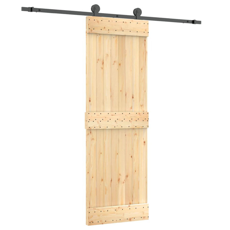 Porte coulissante avec quincaillerie Vidaxl, 27,6 po x 82,7 po