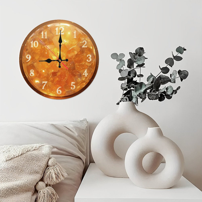 Horloge sur orange brisé
