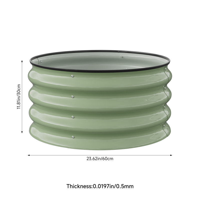 Planter Box, 30cm H x 60cm W x 60cm D, Green, 2