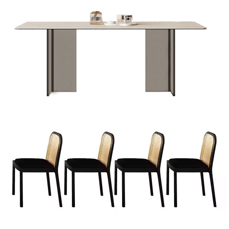 Ensemble de table de salle à manger Vintage, H 29,53 po x L 70,87 po x l 35,43 po