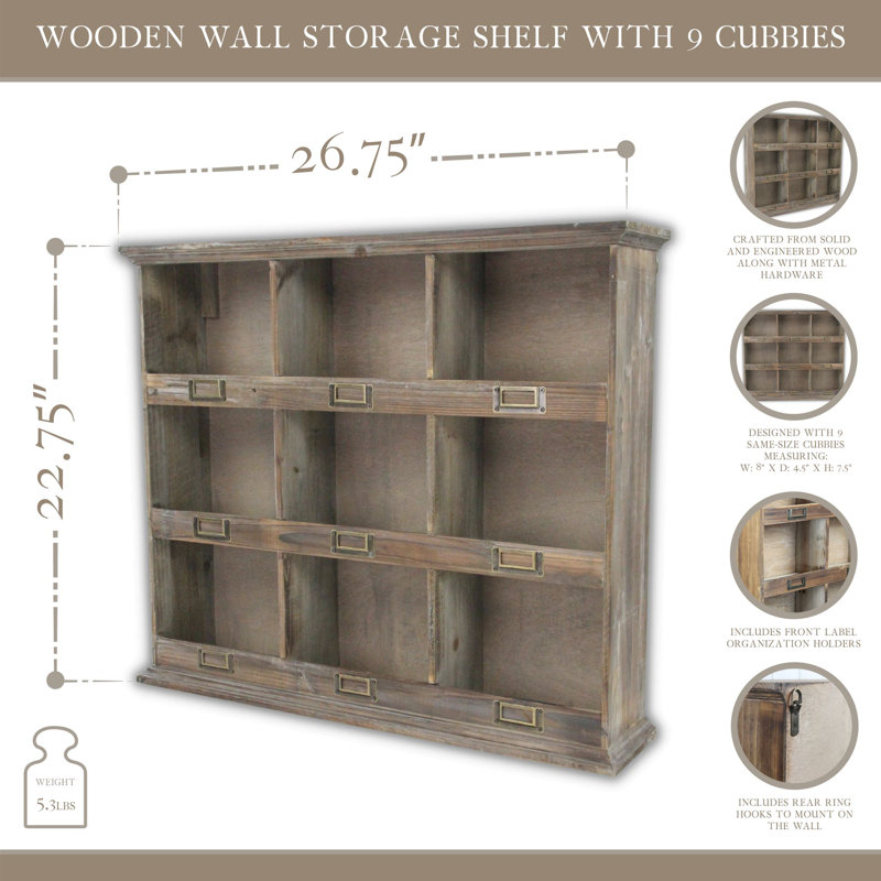 Paliwal 9 Piece Fir Cube Shelf, null