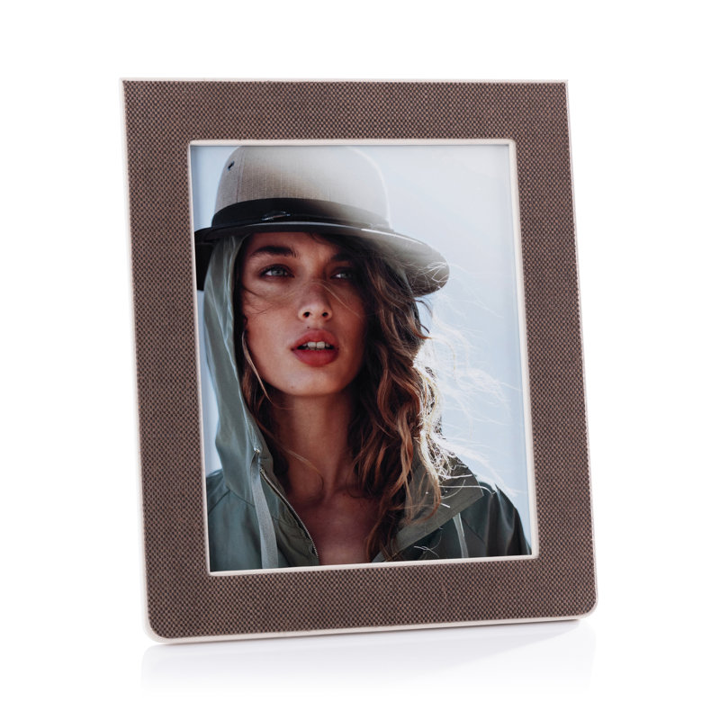Cadre photo en cuir Raffia, 8 po x 10 po