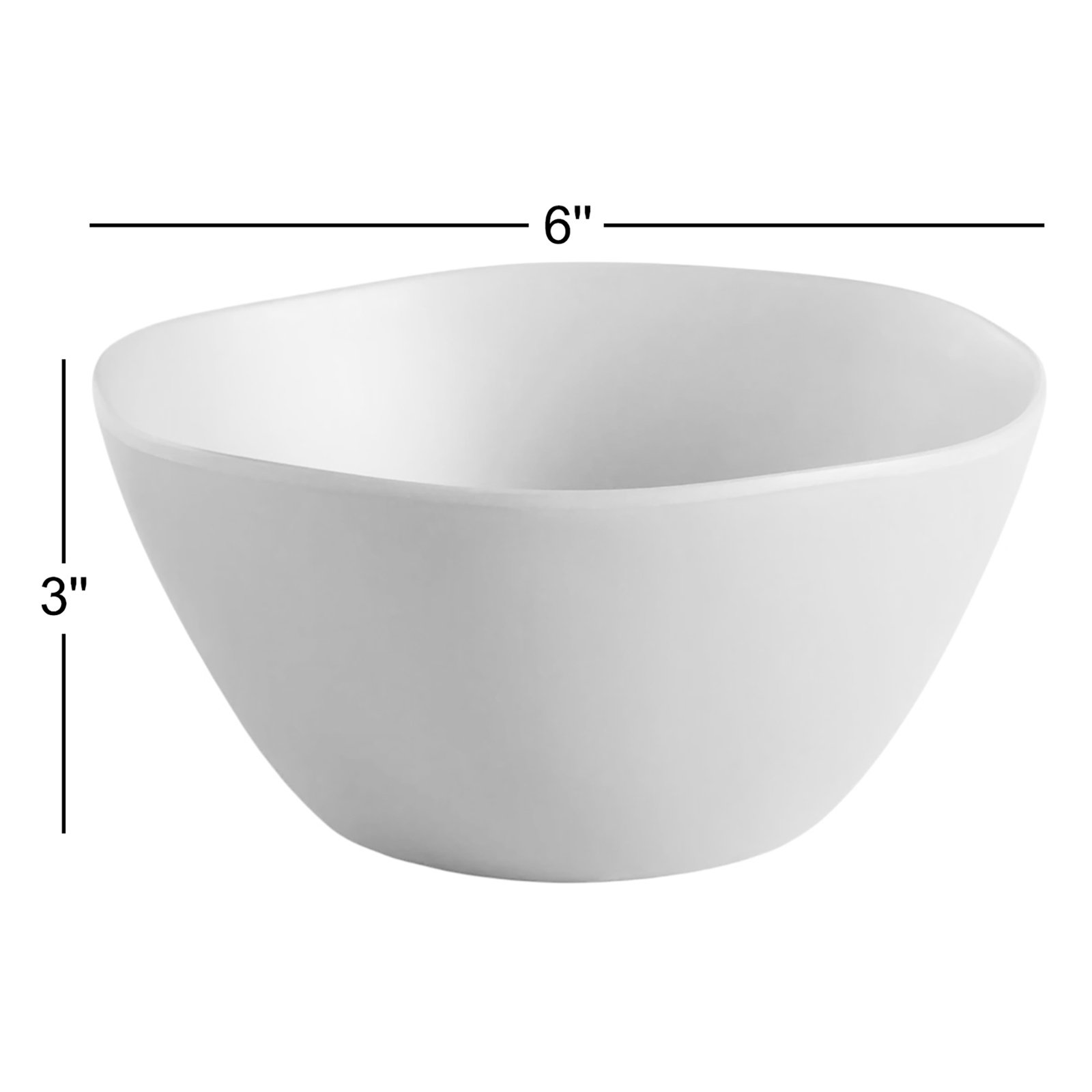Laya Matte Melamine Rice Bowl, Gray