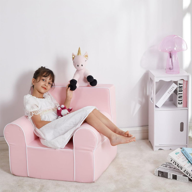 Chaise avec accoudoirs en mousse Everywhere, Polyester rose