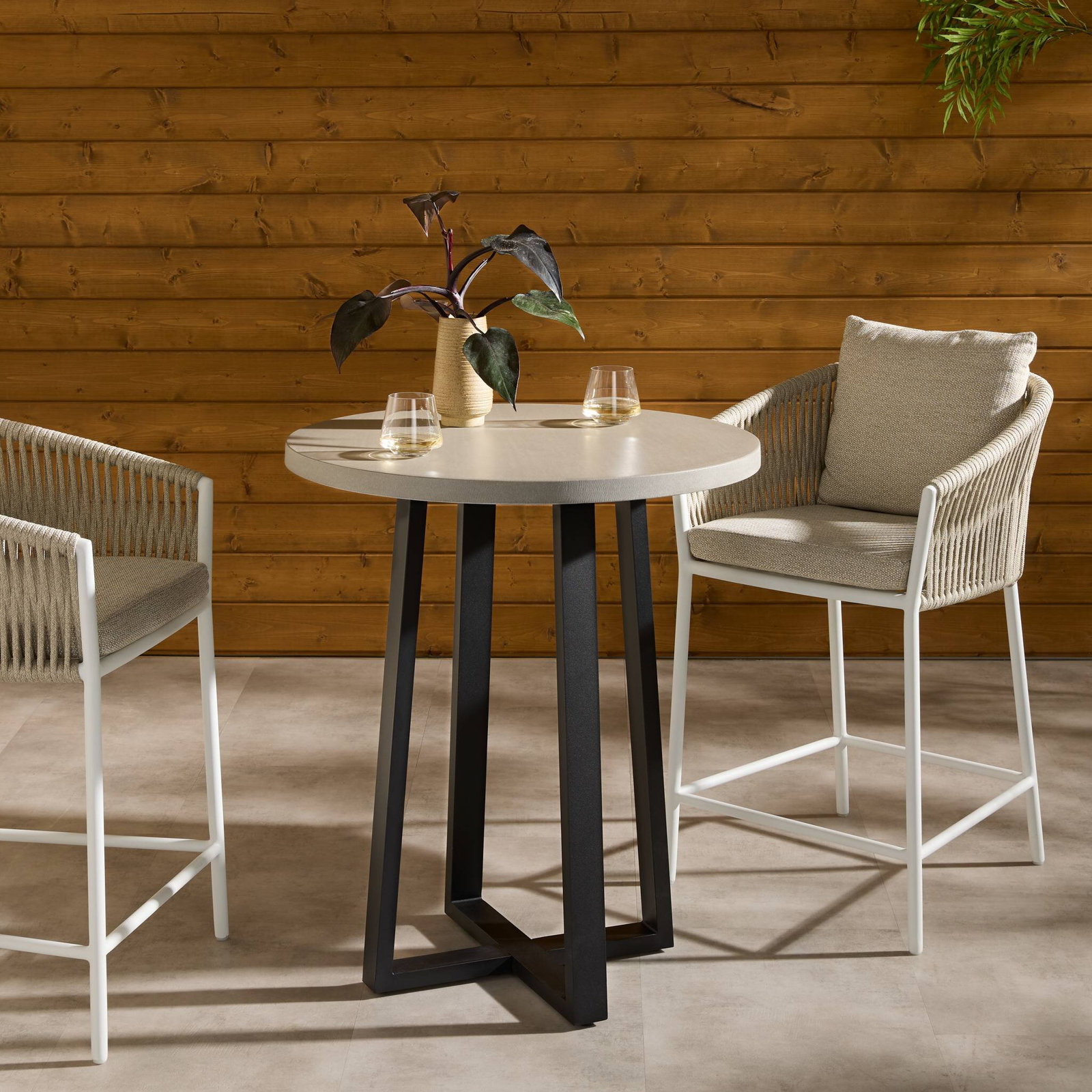 Colombe Patio Bar Table, 35.75" H x 30" W x 30" D