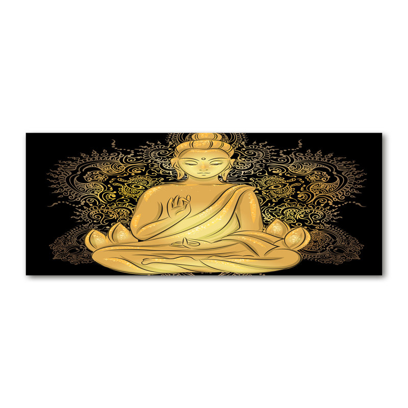 Sitting Buddha 1 Piece Wall Art on Canvas