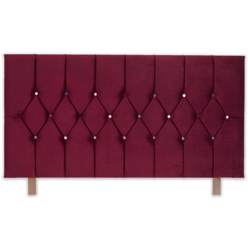 Linda Upholstered Headboard, Single (3'), Berry