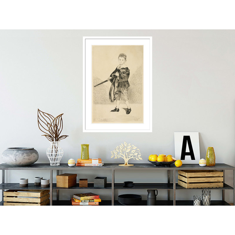 «Boy with the Sword» par Edward Manet, impression giclée sur cadre, 41.5" H x 30.01" W
