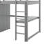 Lit mezzanine en bois avec garde-robe intégré, bureau, tablettes de rangement et tiroirs-1892362560