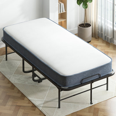 38''W Folding Rollaway Bed With 5'' Mattress, Dustproof Bag & Baffle for Guest Room