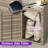 Leiny 7 Piece Half-moon Patio Conversation Set, With Large Storage Wedge Table, Beige-98582805