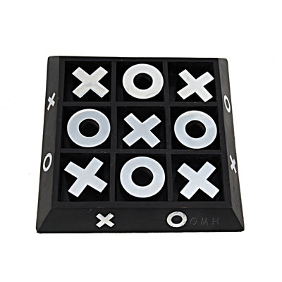 Jeu décoratif en bois et aluminium en x-o
