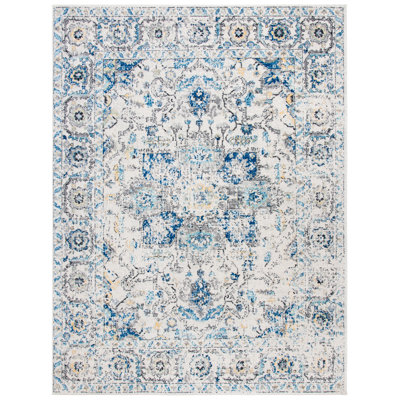 Christa Oriental Gray/Ivory Area Rug