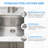 32'' L Undermount Single Bowl Stainless Steel Kitchen Sink with Drain, Colander, Cutting Board, Strainer, Grid, Dish-Drying Rack and Utensil Drying Rack