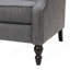 Fauteuil inclinable surdimensionné en tissu à oreilles avec garniture cloutée et coutures capitonnées à boutons pour le salon, la chambre à coucher-125915843