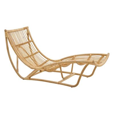 Pranay Outdoor Wicker Chaise Lounge